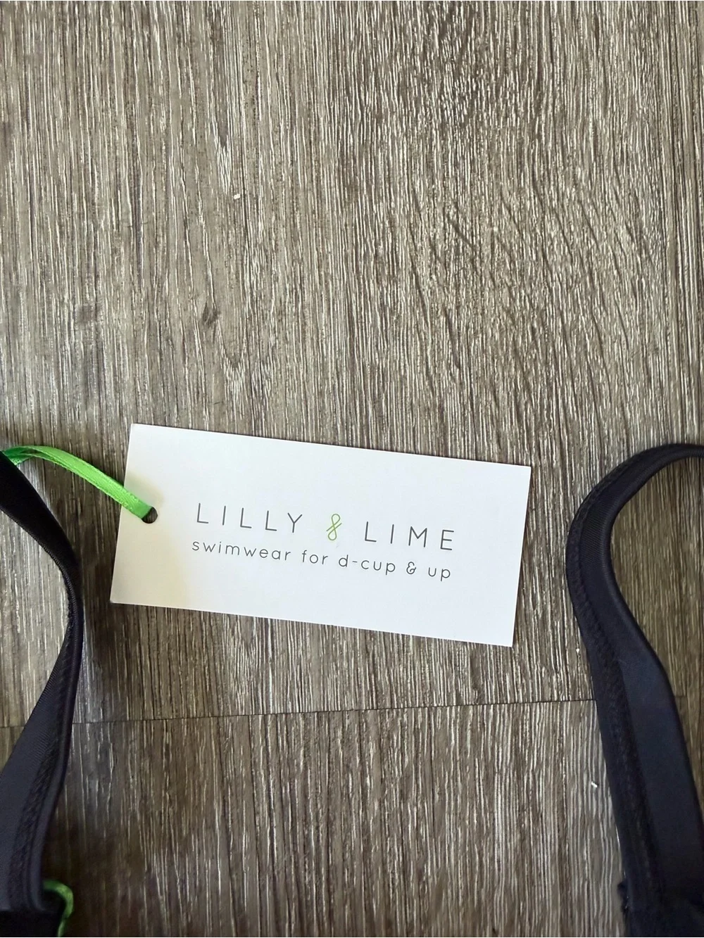 Lilly Pulitzer Black Underwire Balconette Bikini Top with Adjustable Straps